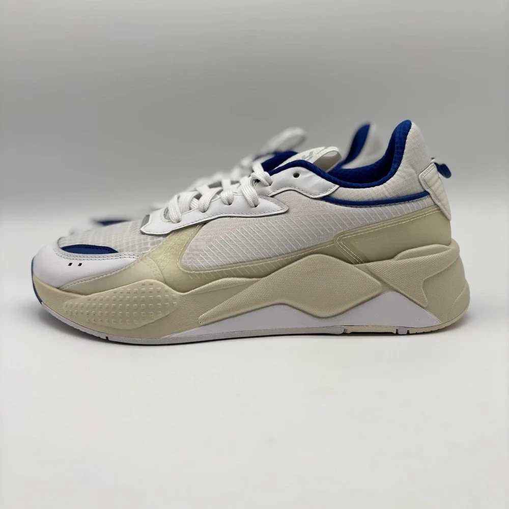 Puma RS-X Reinvention White Blue Mens Running Shoes 369329-03 Size 10
